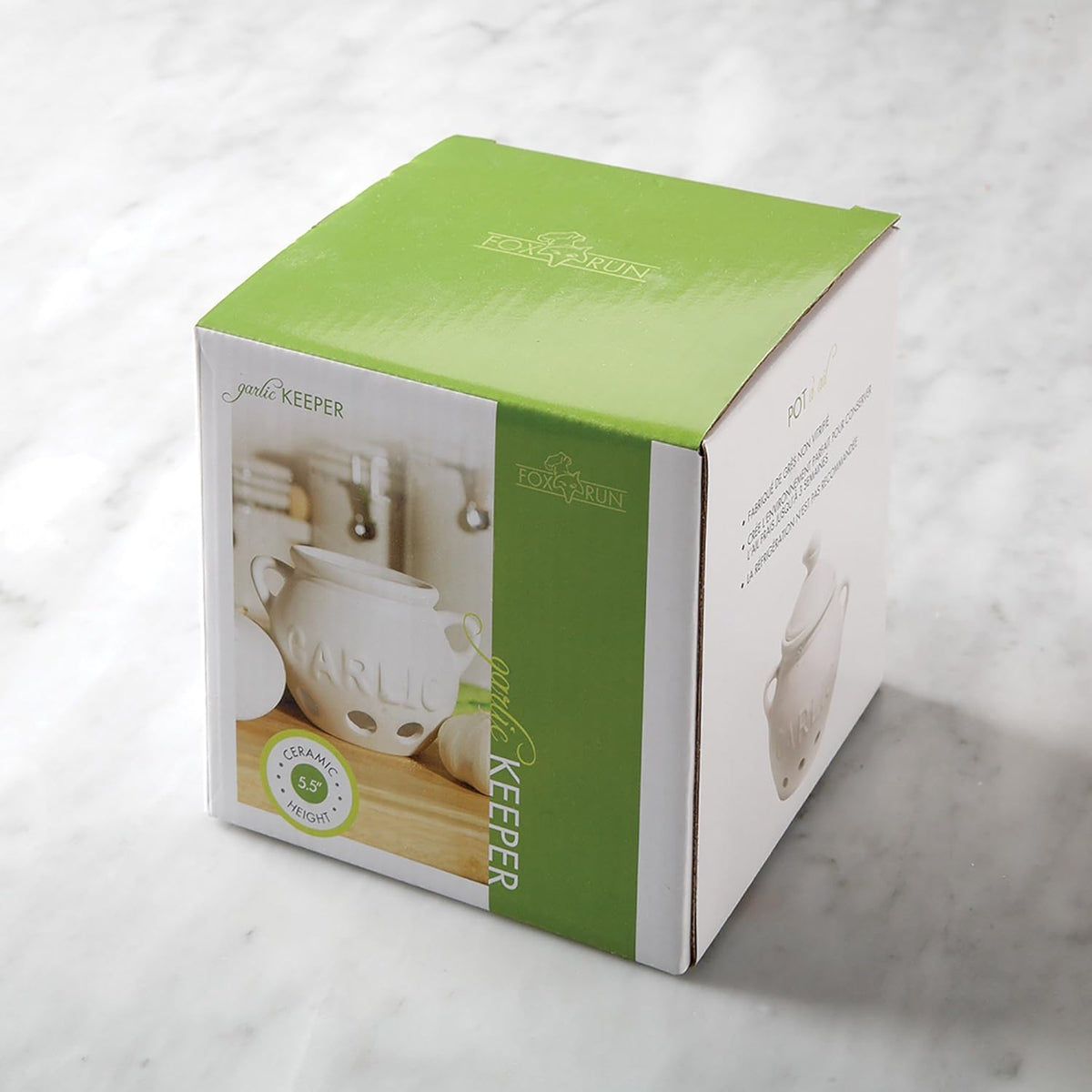 Fox Run White Ceramic Garlic Keeper