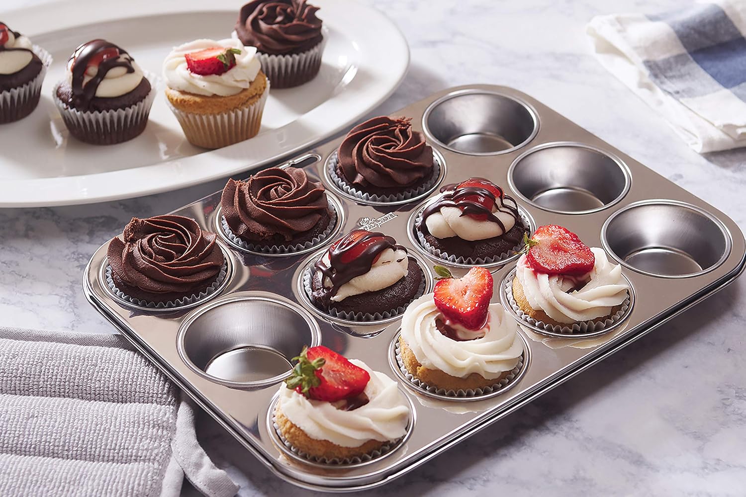 Fox Run Stainless Steel Muffin Pan