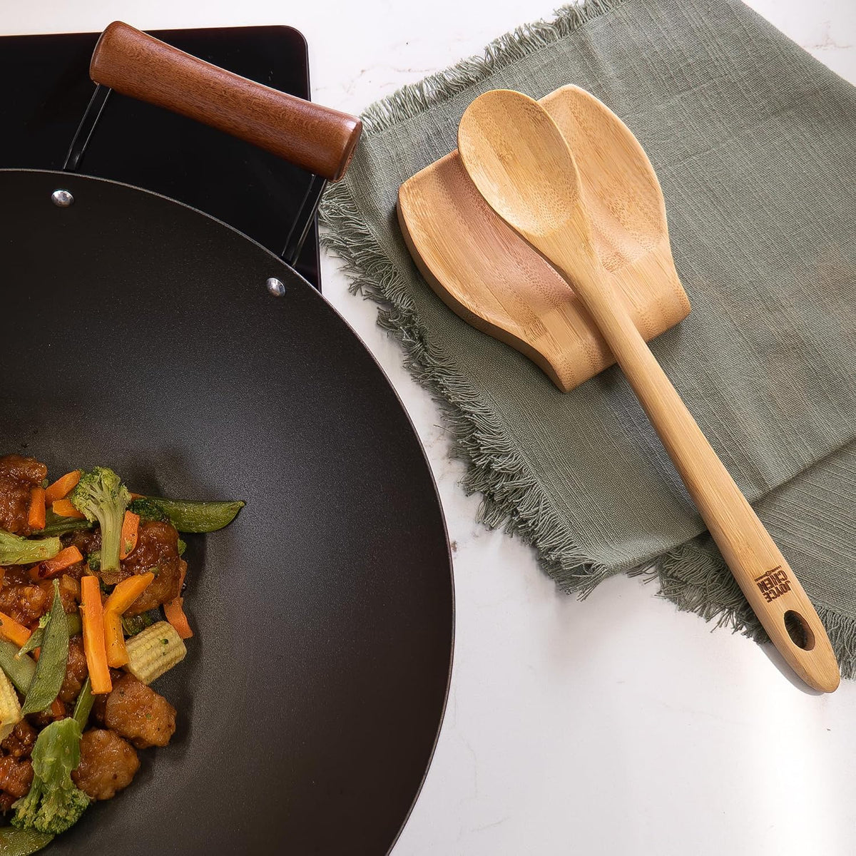 Joyce Chen Burnished Bamboo Mixing Spoon - 12"