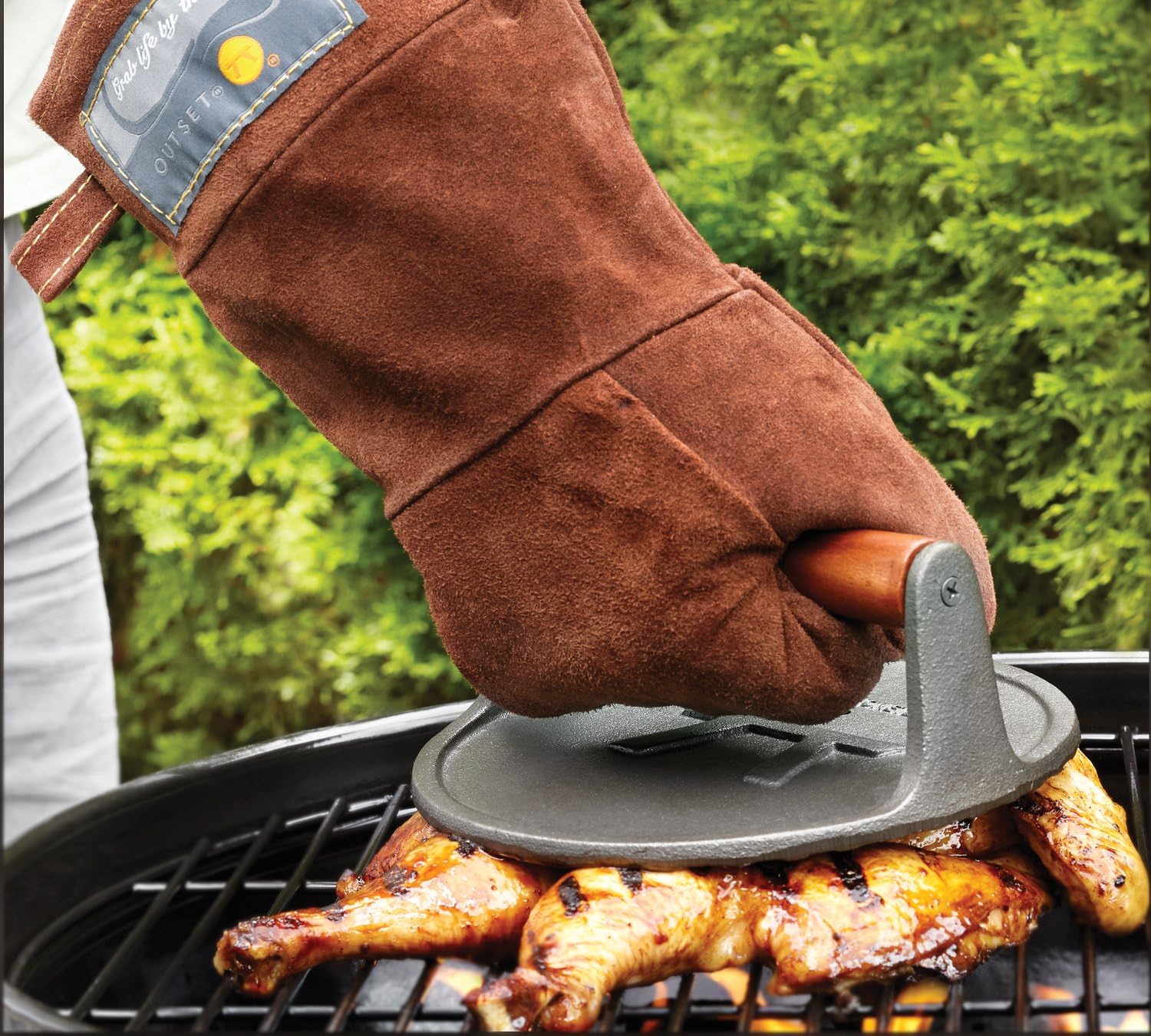 Outset Brown Leather Grill Mitt