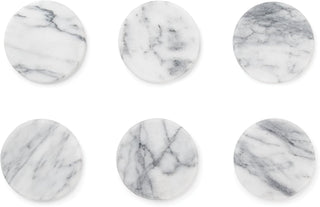 Fox Run White Marble Coaster Set of 6