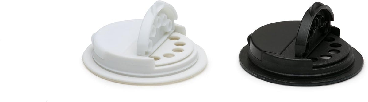 Jarware Spice Lids Set of 2 - Black and White