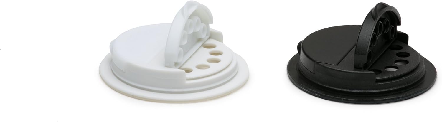 Jarware Spice Lids Set of 2 - Black and White