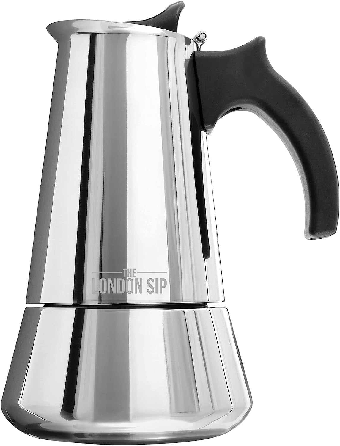 London Sip Stainless Steel Espresso Maker – Silver – 10 Cup