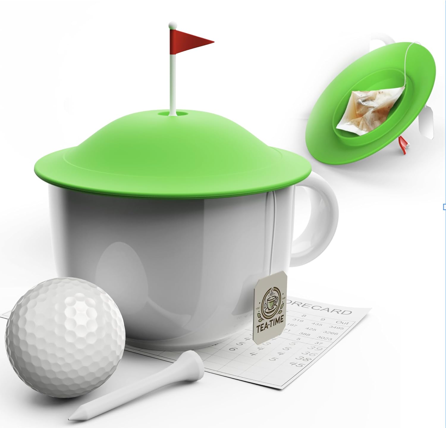 Pundit Green Tee Golf-Themed Cup Cover