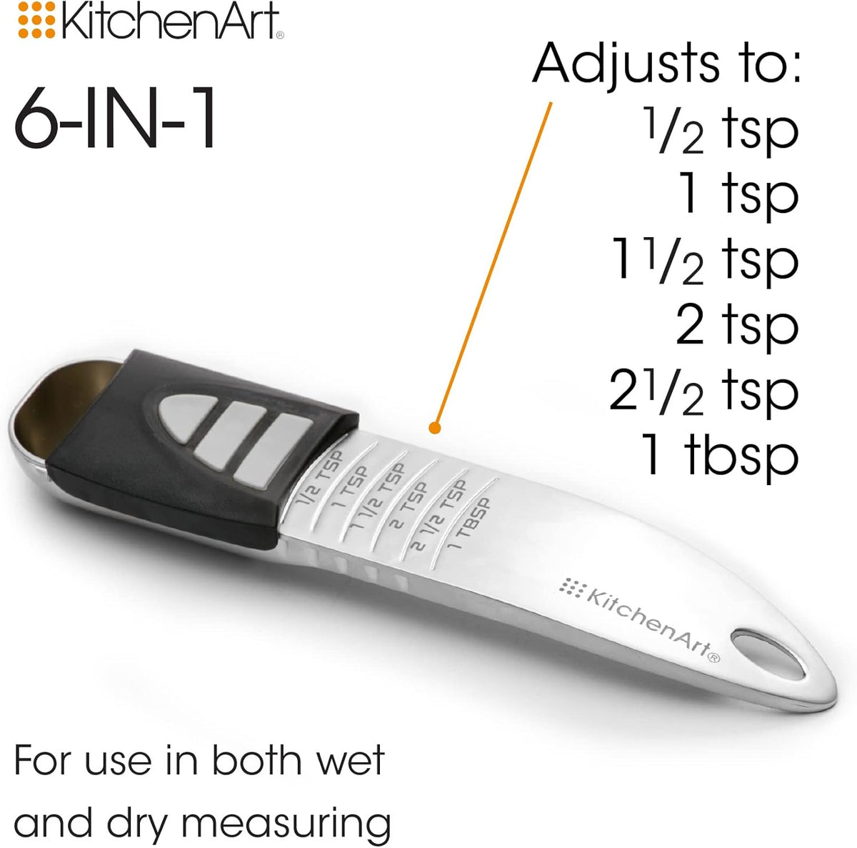 KitchenArt Pro Adjust-A-Tablespoon Silver Measuring Spoon