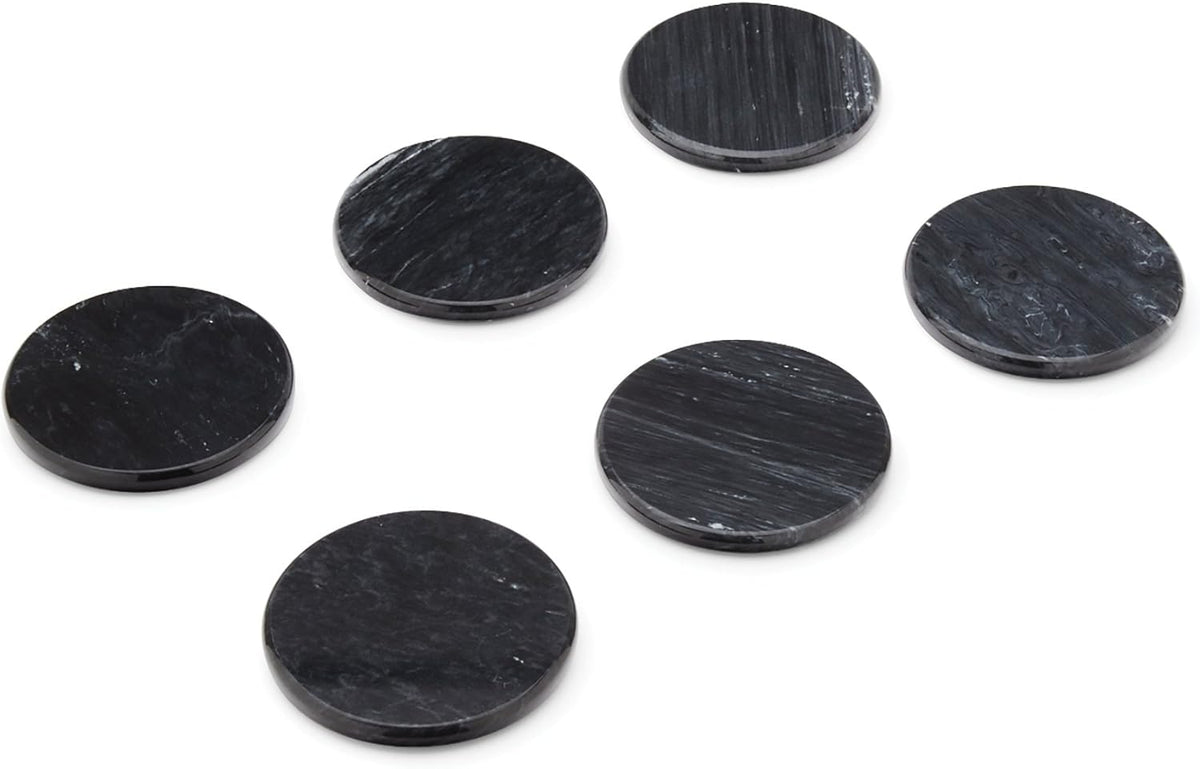 Fox Run Black Marble Coaster Set of 6