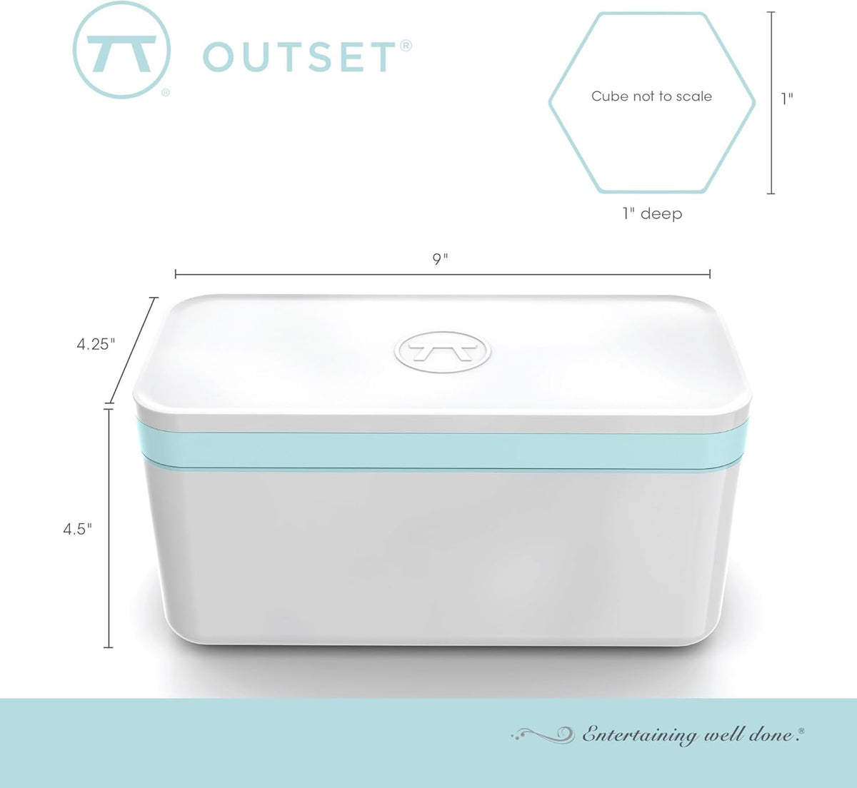Outset Hex Ice Bucket with Ice Cube Mold