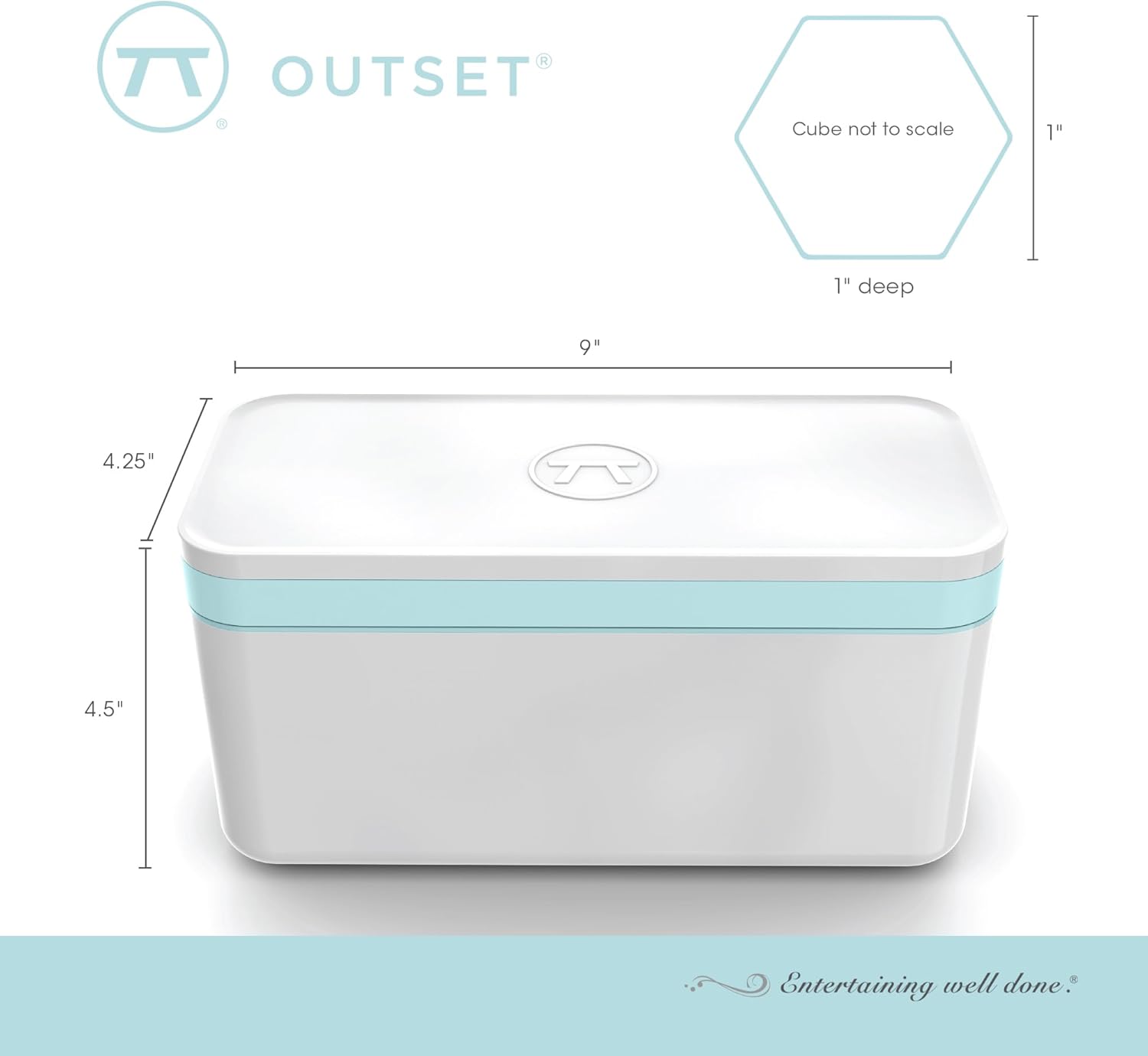 Outset Hex Ice Bucket with Ice Cube Mold