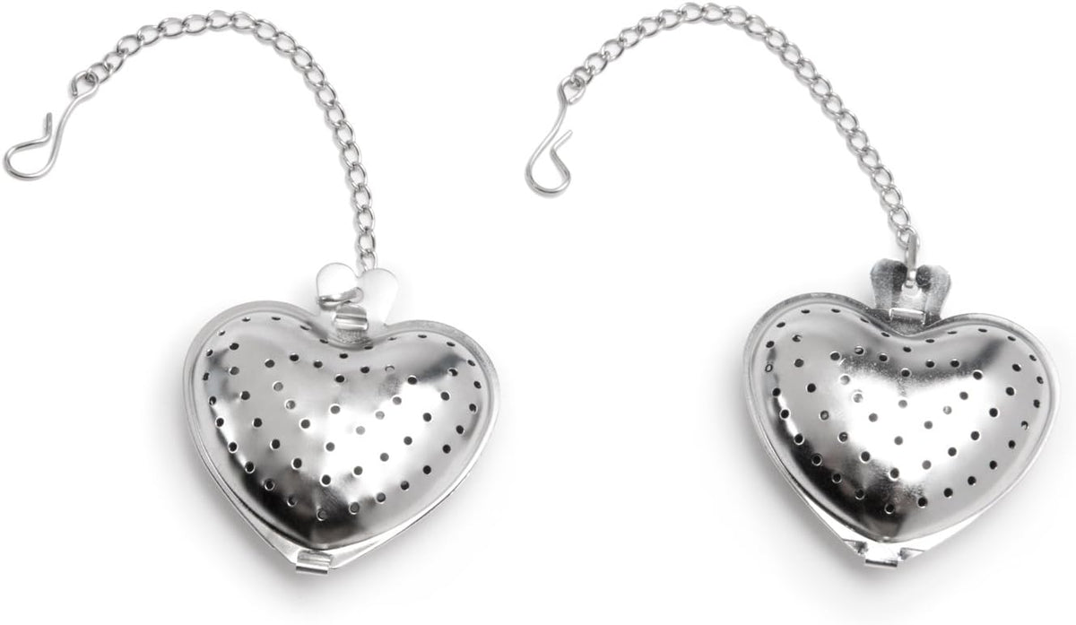 Fox Run Heart Tea Infuser – Set of 2 Stainless Steel by Kitchen Niche