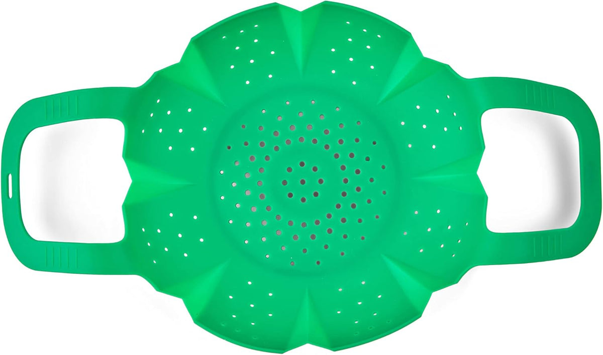 Cuisipro Silicone Vegetable Steamer – 16&quot; x 9&quot; x 3&quot; / 41.7 x 23 x 7.5 cm – Green Cuisipro by Kitchen Niche