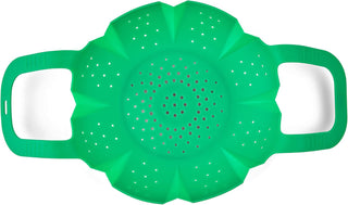 Cuisipro Silicone Vegetable Steamer – 16" x 9" x 3" / 41.7 x 23 x 7.5 cm – Green