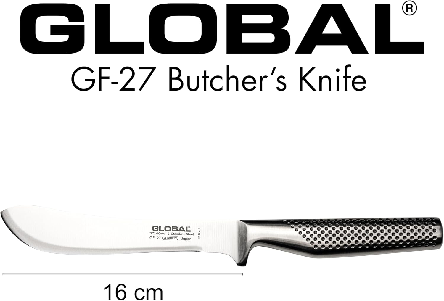 Global Butcher’s Knife – 16 cm / 6.5" – Forged