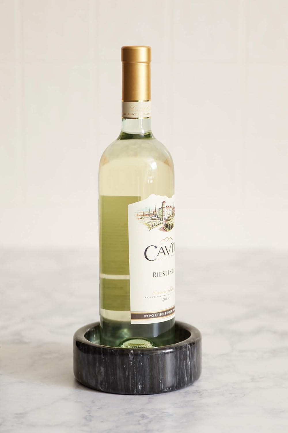 Fox Run Black Marble Wine Coaster