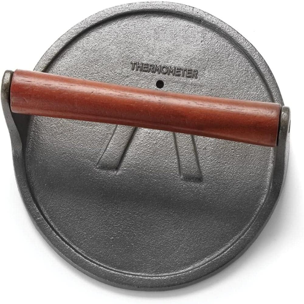 Outset Round Cast Iron Grill Press – 8" Dia