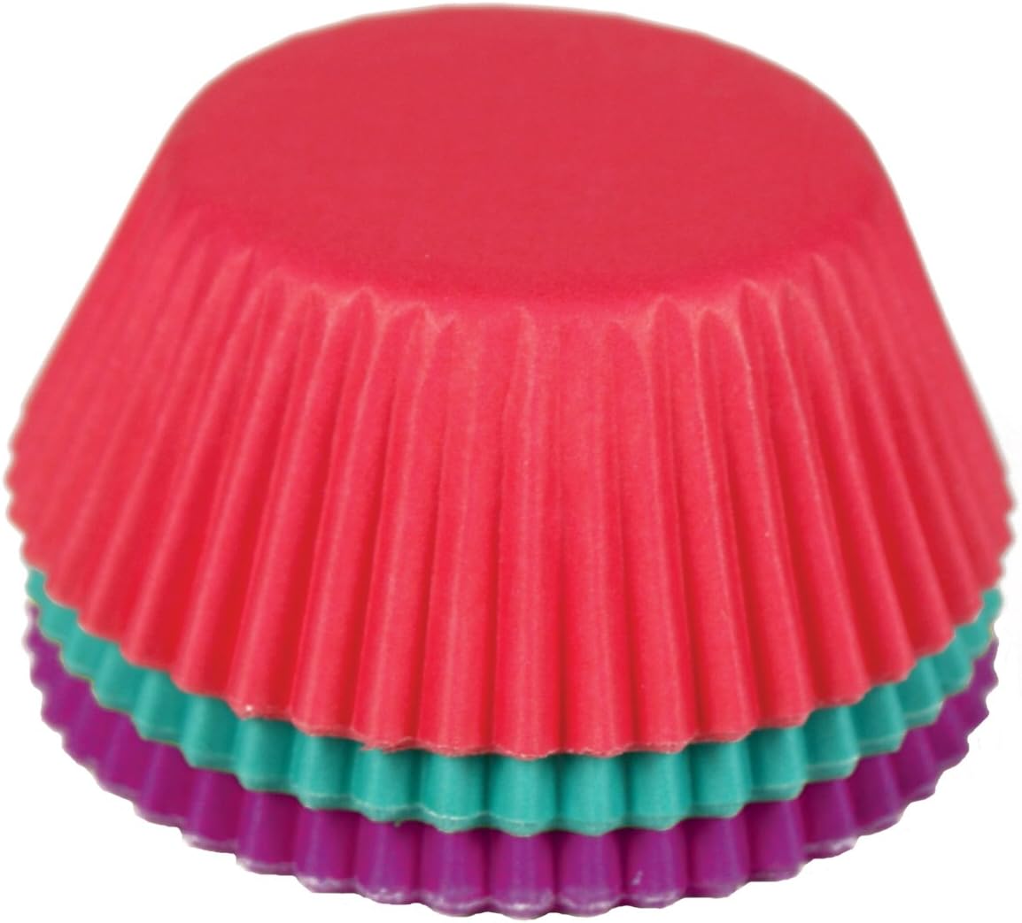 Fox Run Pink-Purple-Teal Baking Cups Set of 75