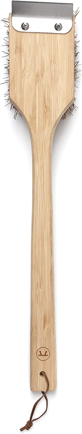Outset Bassine Bristle Grill Brush with SS Scraper – 18.5"