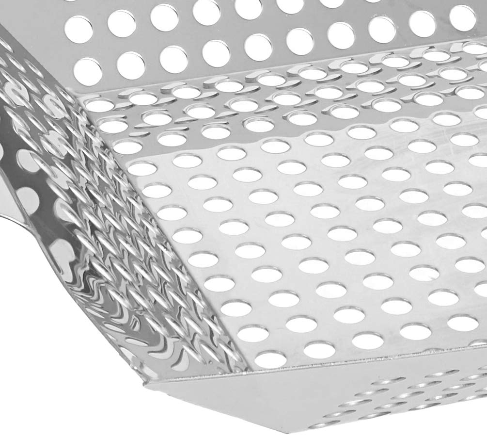 Outset Stainless Steel Square Grill Wok – 12"