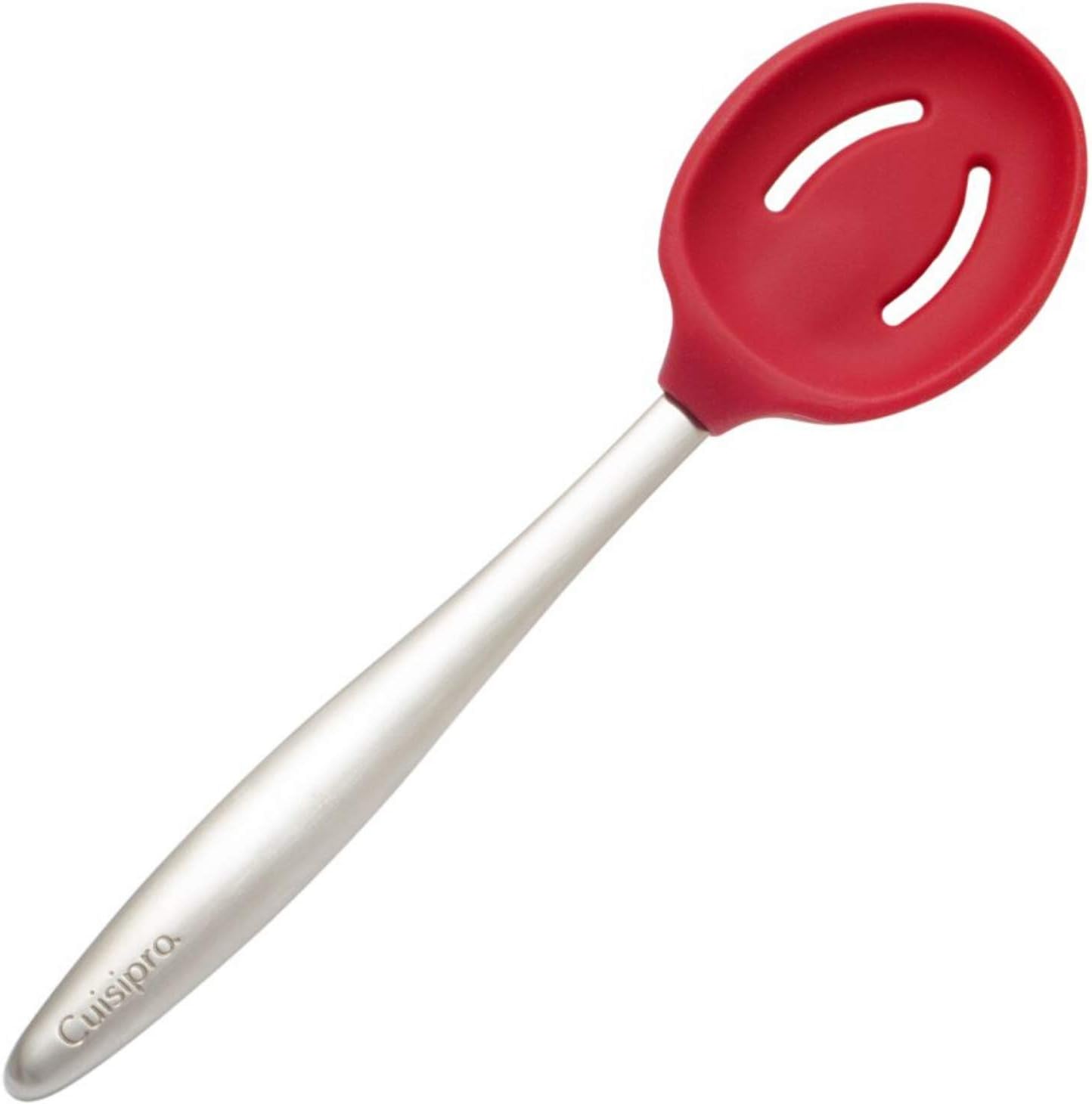 Cuisipro Piccolo Slotted Spoon – 8" / 20 cm – Silicone Red Cuisipro by Kitchen Niche