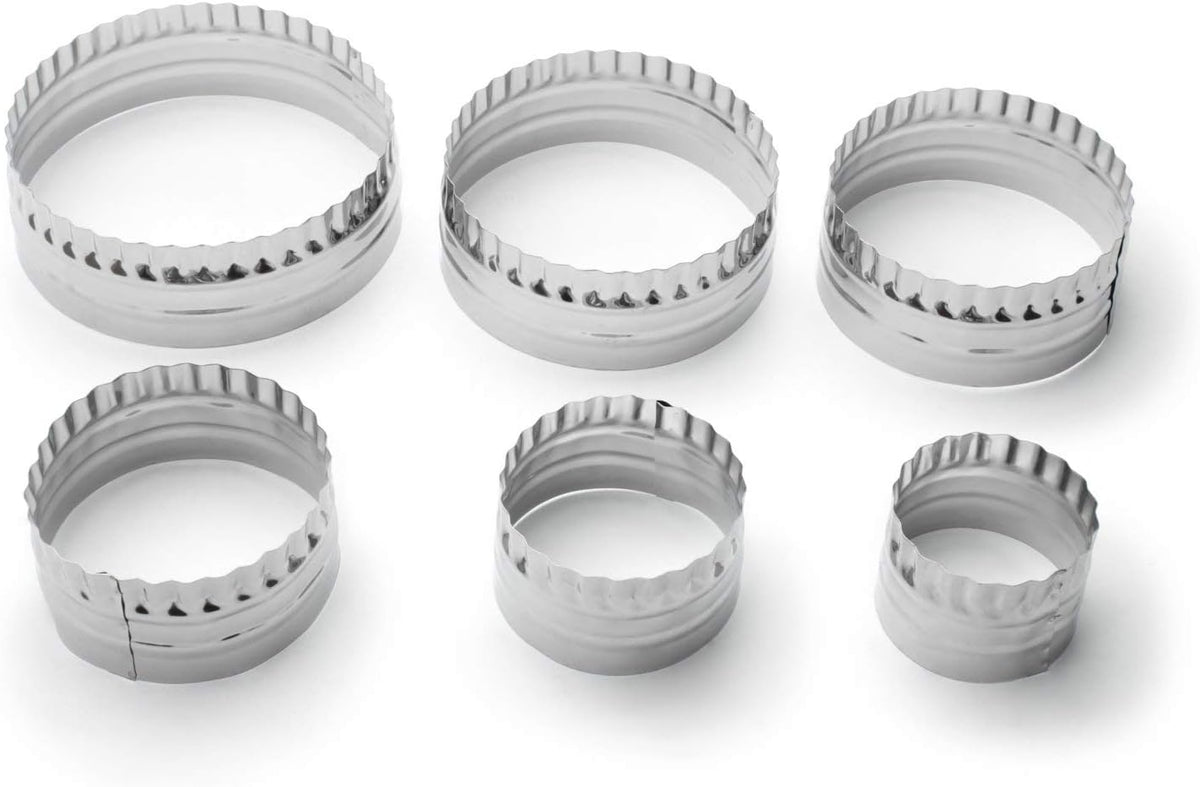 Fox Run Plain &amp; Crinkled Double Sided Cookie Cutter Set