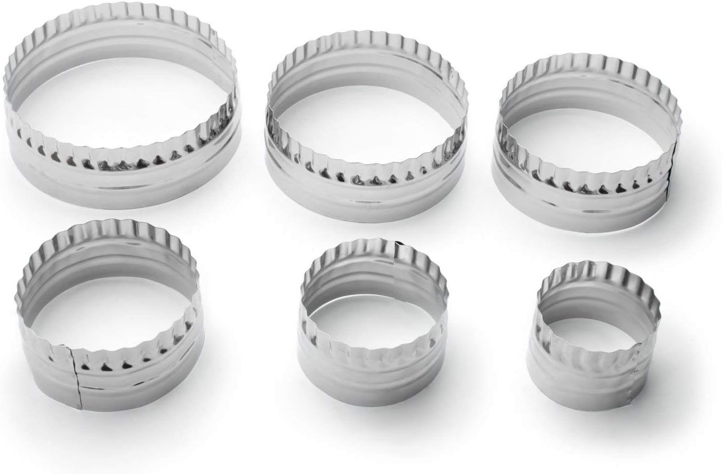 Fox Run Plain & Crinkled Double Sided Cookie Cutter Set