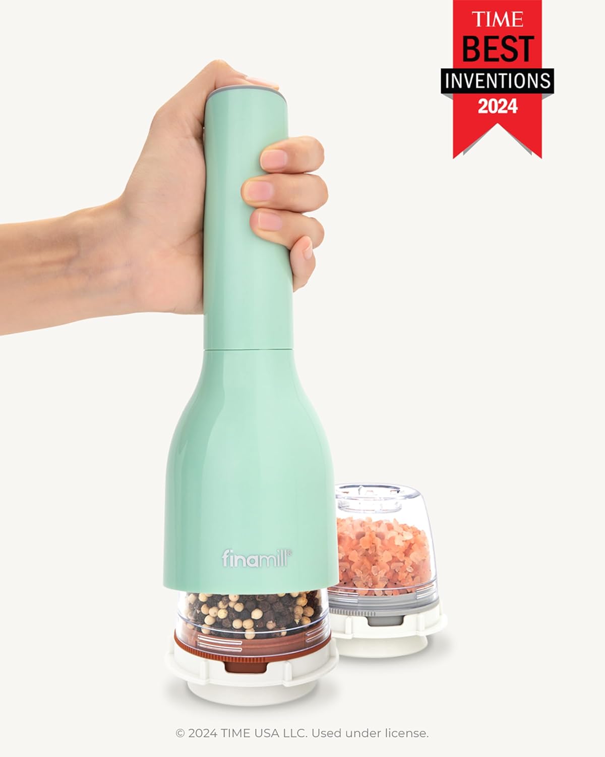 FinaMill Electric Pepper & Spice Grinder with 2 Pods – Mint