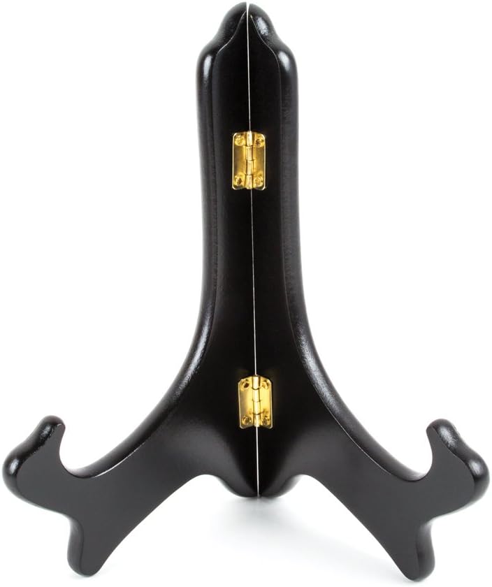 Fox Run 8" Black Plate Stand, Wood