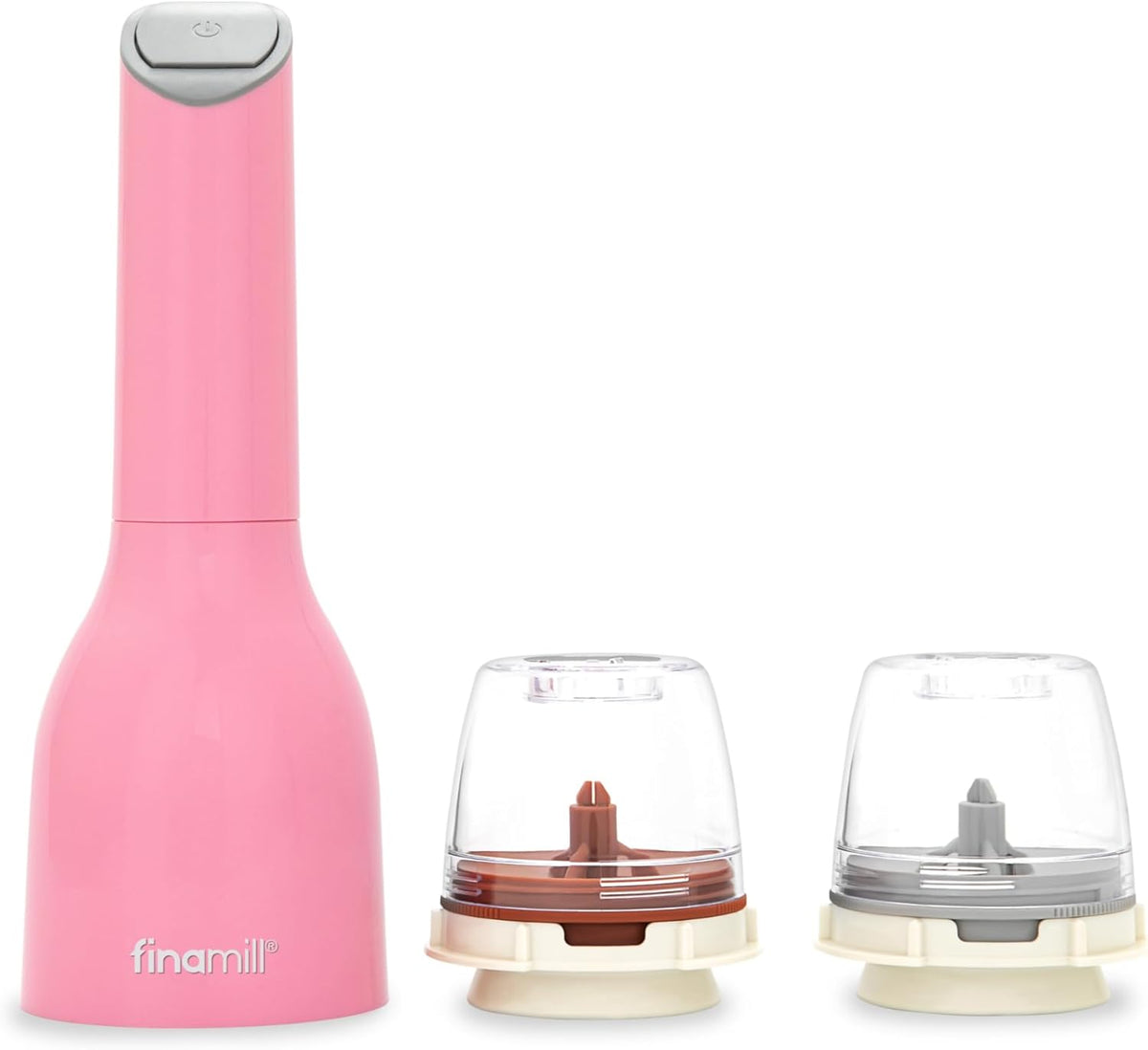 FinaMill Electric Pepper &amp; Spice Grinder with 2 Pods – Pink
