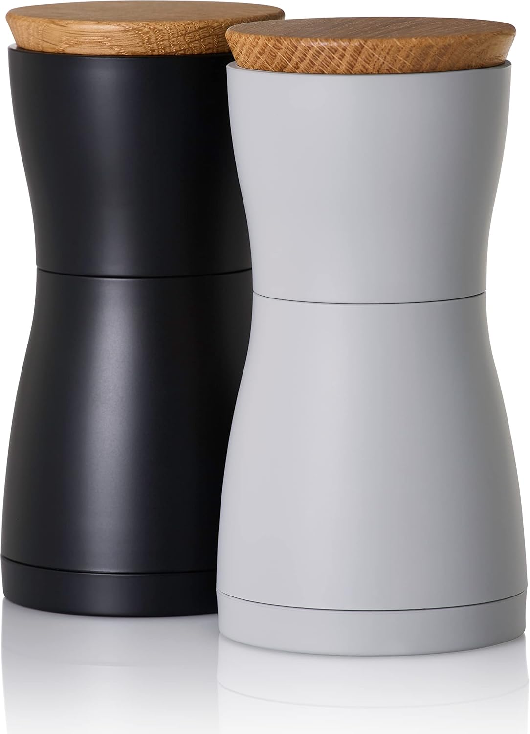AdHoc Twin Salt and Pepper Mill Set – Black &amp; Grey – 5.2" / 13.2 cm by Kitchen Niche