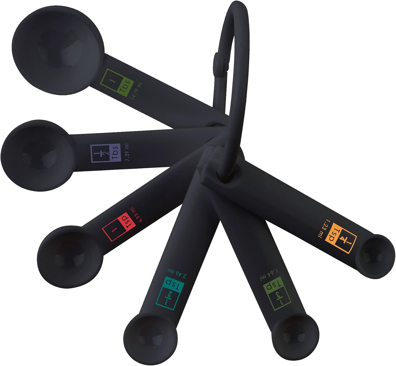 Fox Run Black Measuring Spoon Set