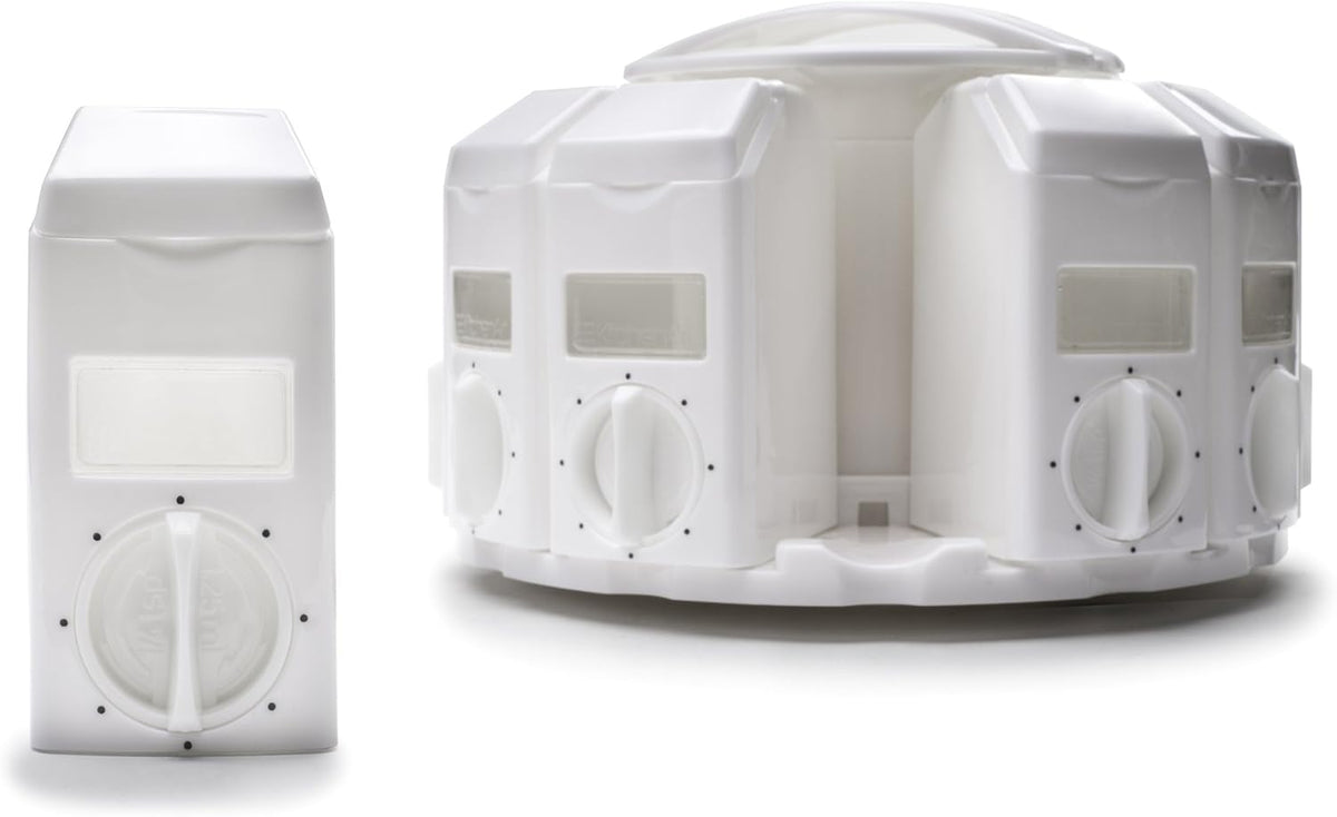 KitchenArt White Select-A-Spice Auto-Measure Spice Carousel