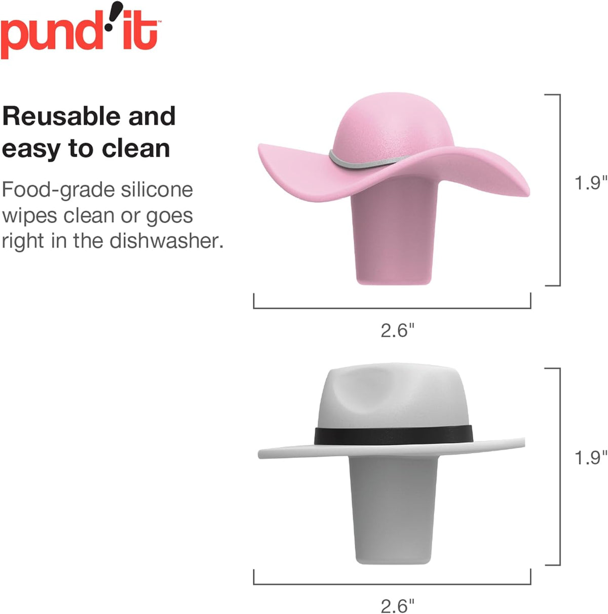 Pundit Cap It Off Wine Bottle Stoppers, Set of 2