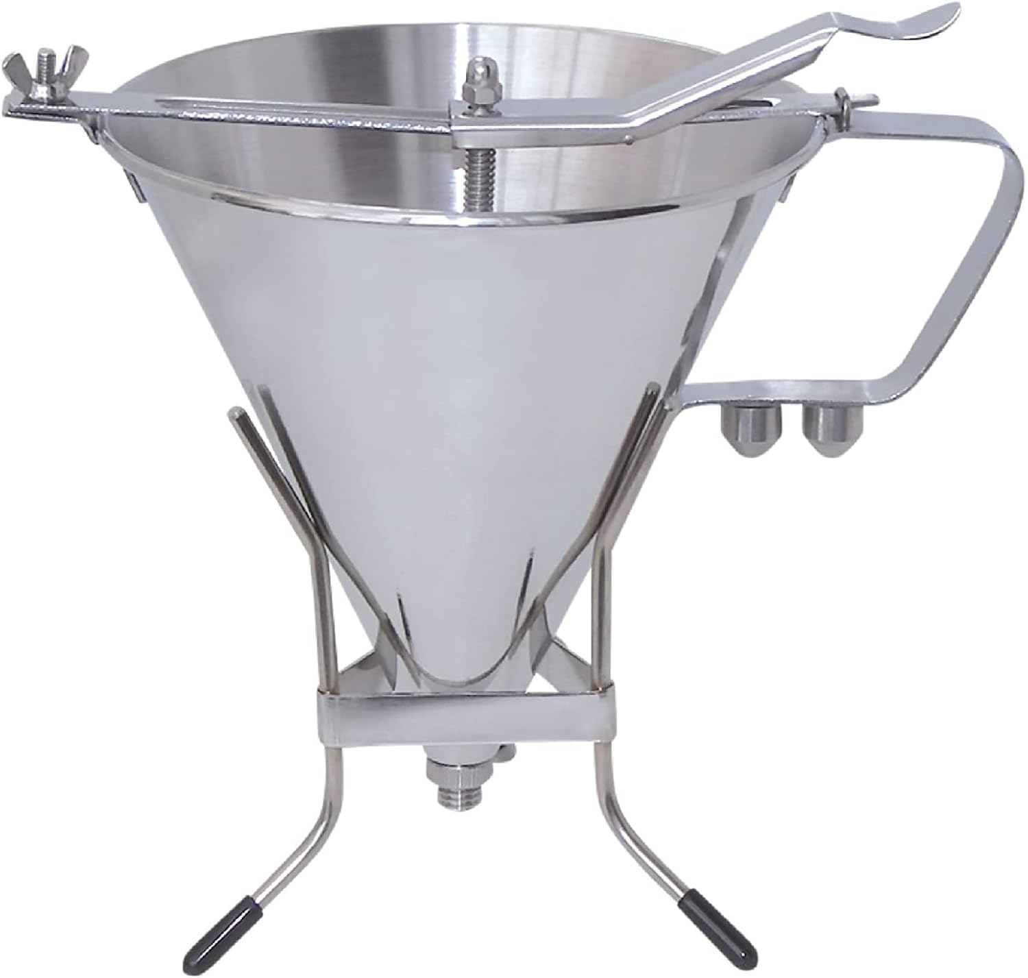 De Buyer Automatic Stainless Steel Piston Funnel with Stand – 1.9 L