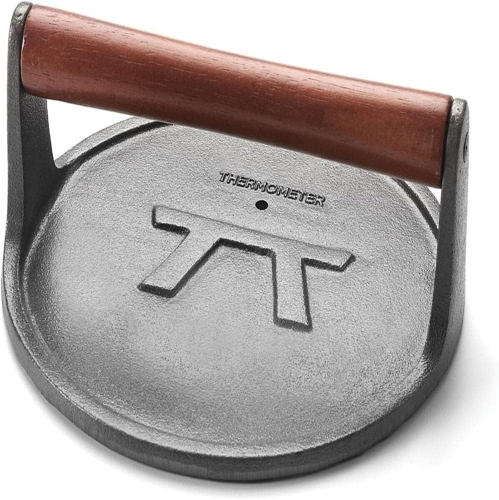 Outset Round Cast Iron Grill Press – 8" Dia