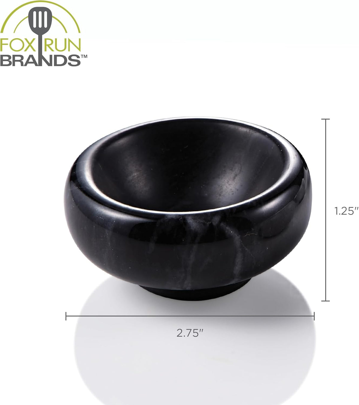 Fox Run Natural Black Marble Pinch Bowl, 1 oz