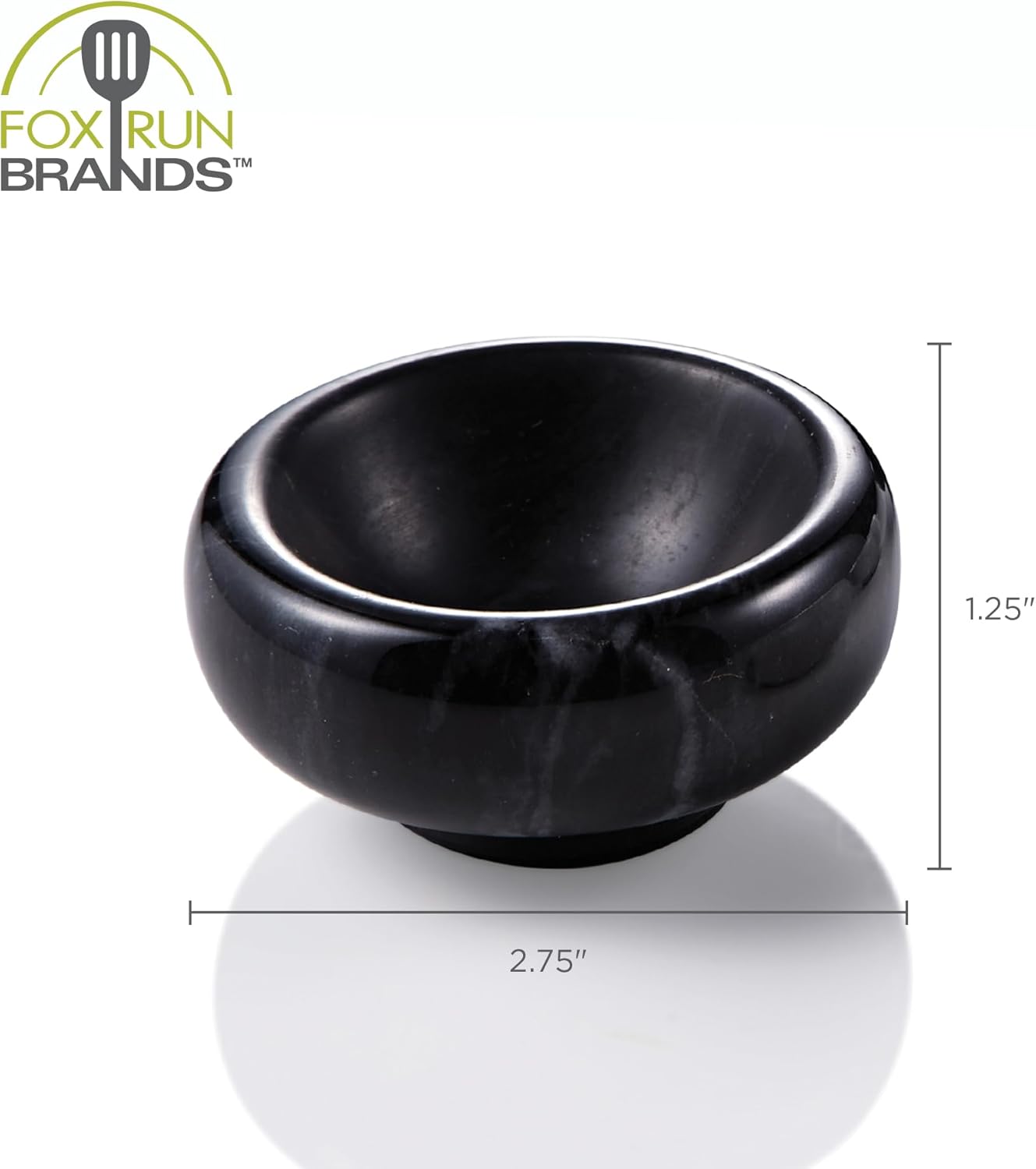 Fox Run Natural Black Marble Pinch Bowl, 1 oz