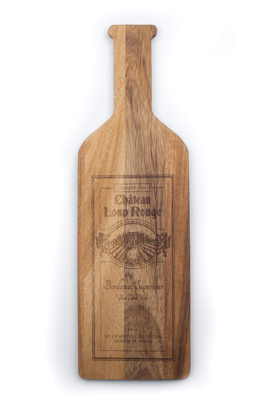 Bordeaux Wine Bottle Cutting Board – Engraved