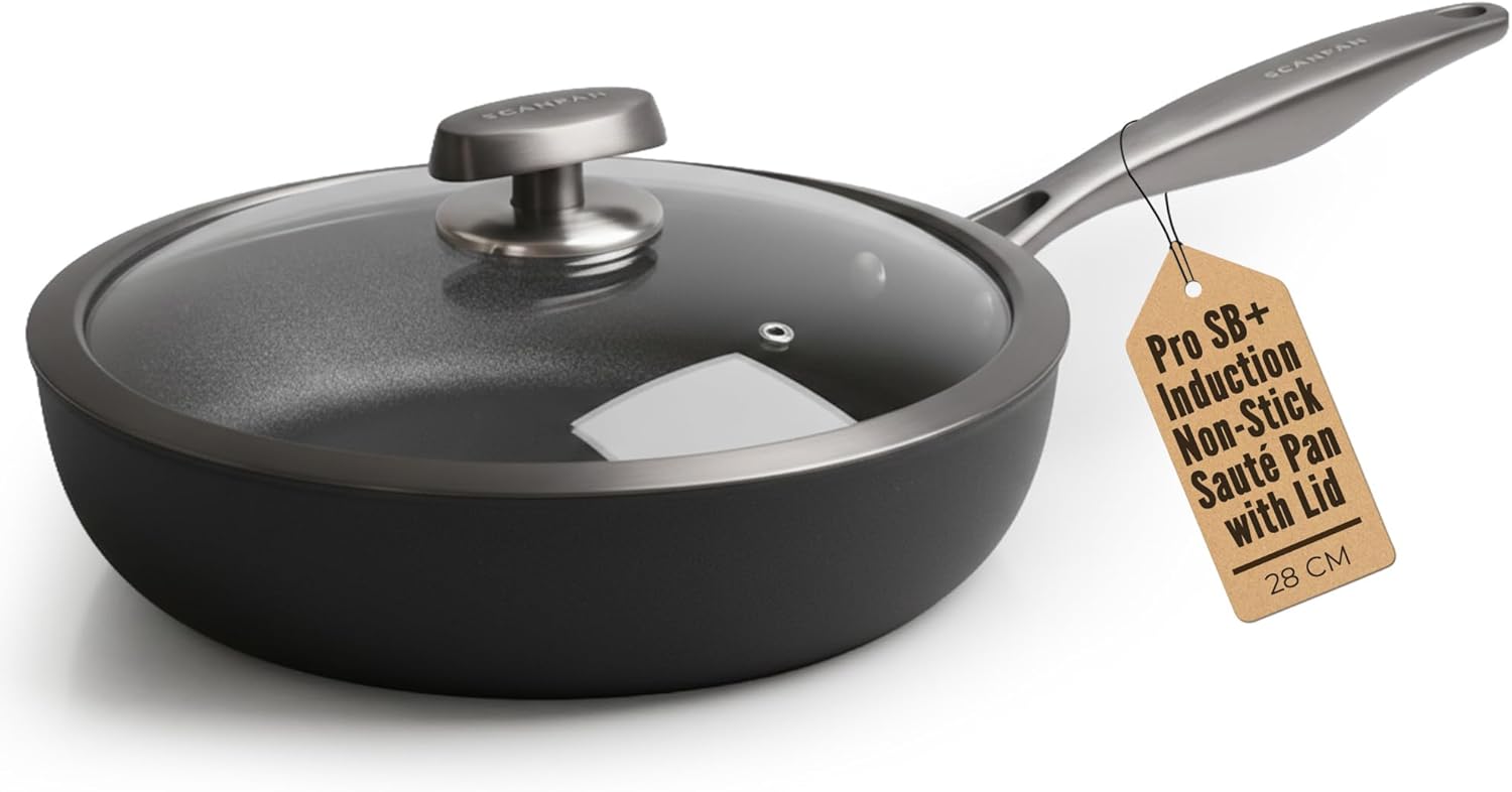 Scanpan Pro SB+ Induction Sauté Pan with Lid – 28 cm / 2.4 L
