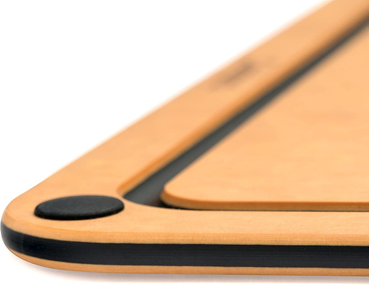 Cuisipro Fibre Wood Board with Silicone Feet – 30.5 x 22.9 x 0.6 cm – Natural Cuisipro by Kitchen Niche