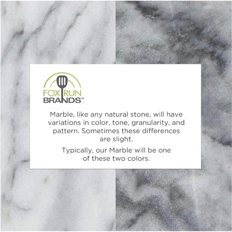 Fox Run Tapered White Marble French Rolling Pin