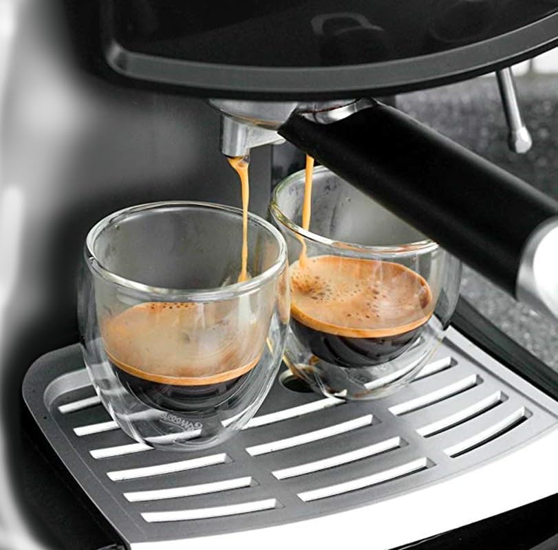 Cuisinox Double-Walled Glass Espresso Cup Set – 104ml, Set of 4 by Kitchen Niche