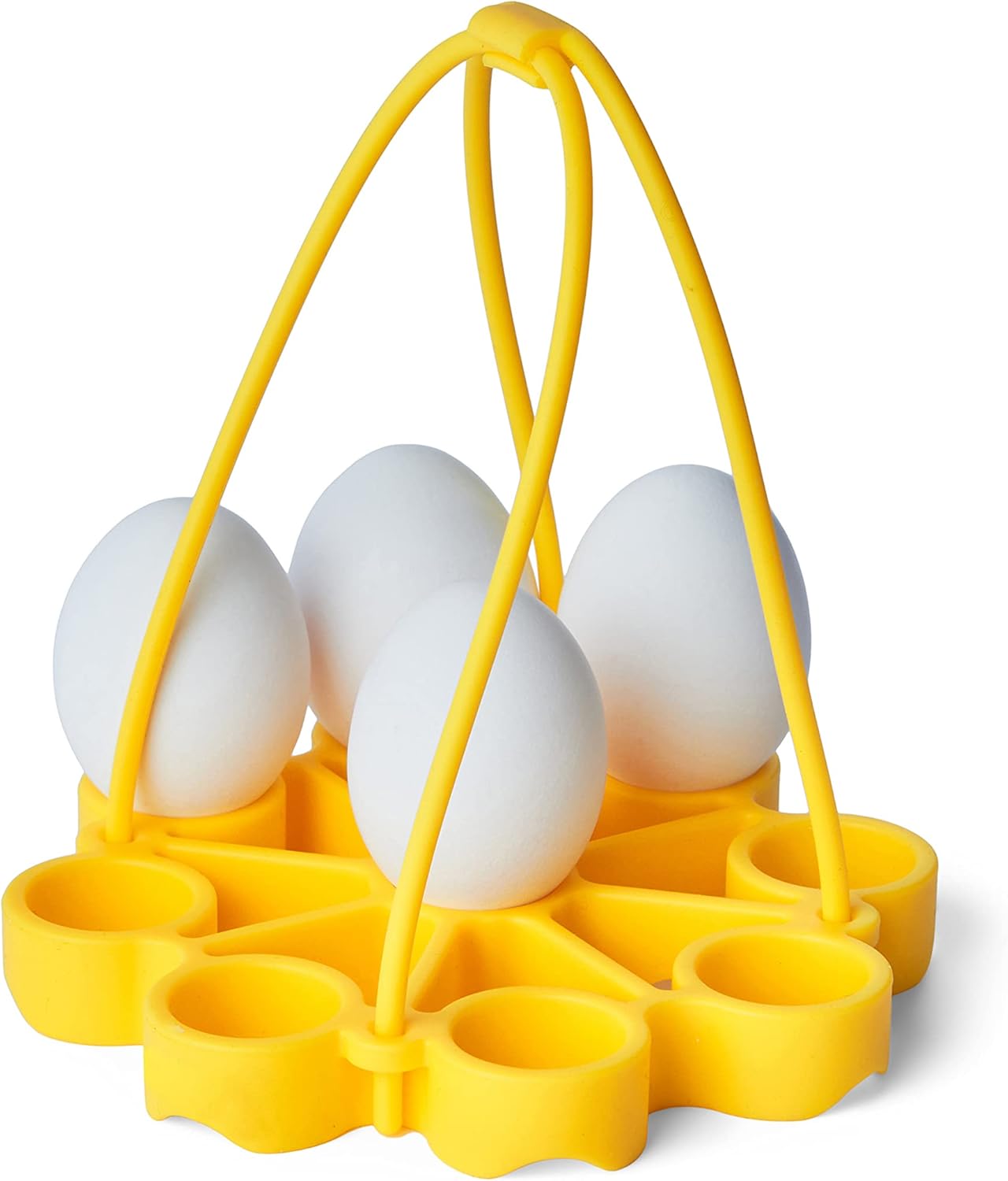Cuisipro Silicone Egg Rack – 6.25" x 6.25" x 0.75" / 16 x 16 x 2 cm – Yellow Cuisipro by Kitchen Niche
