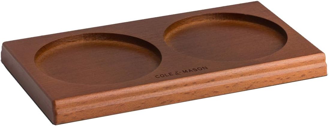 Cole & Mason Wood Mill Tray – Rubberwood – For Salt & Pepper Mills
