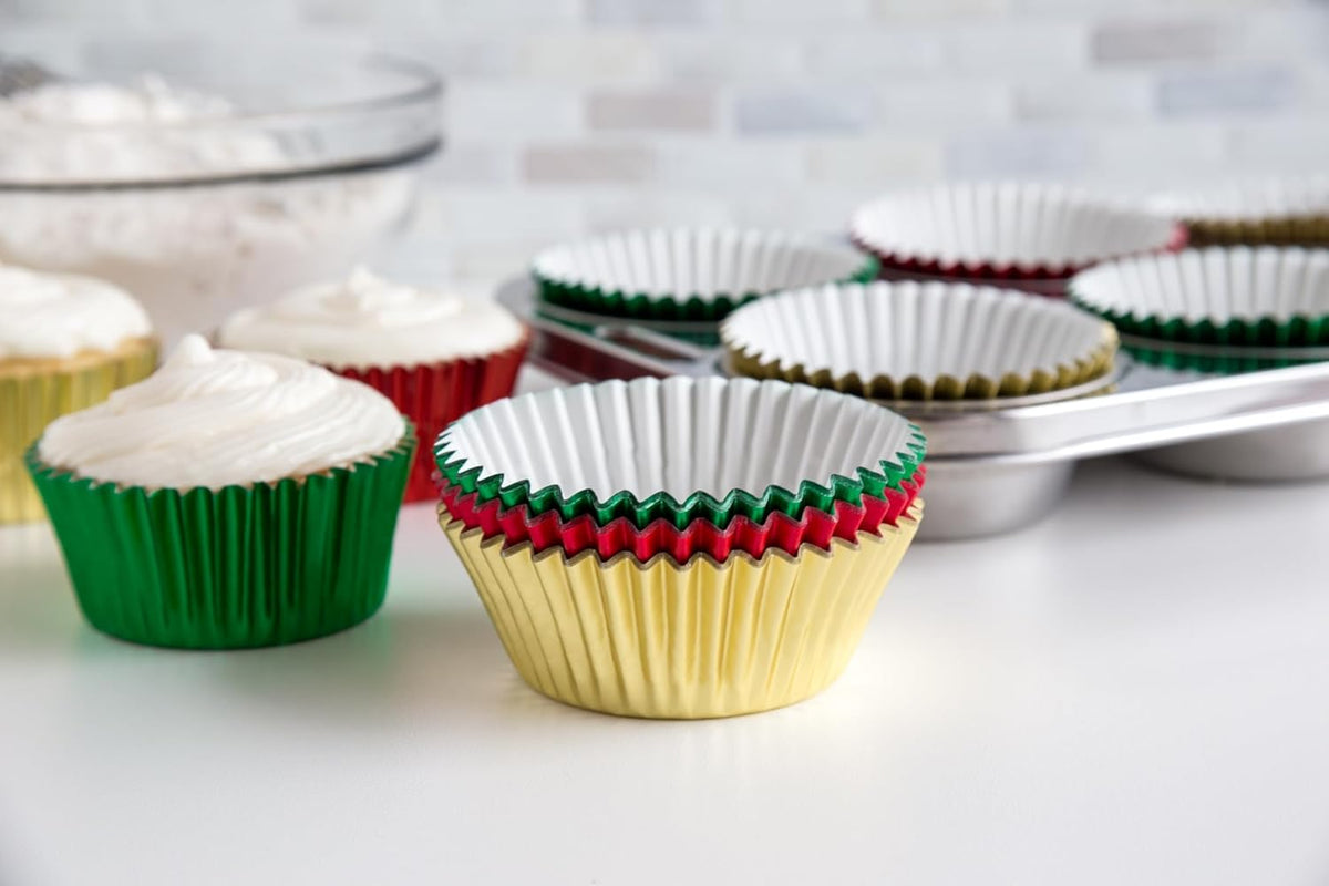 Fox Run Christmas Foil Baking Cup Set of 45