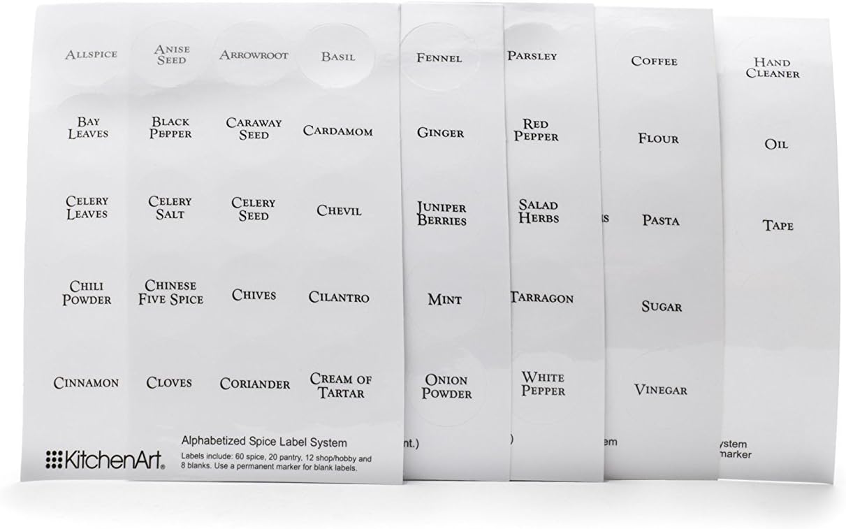 KitchenArt Spice Label Set