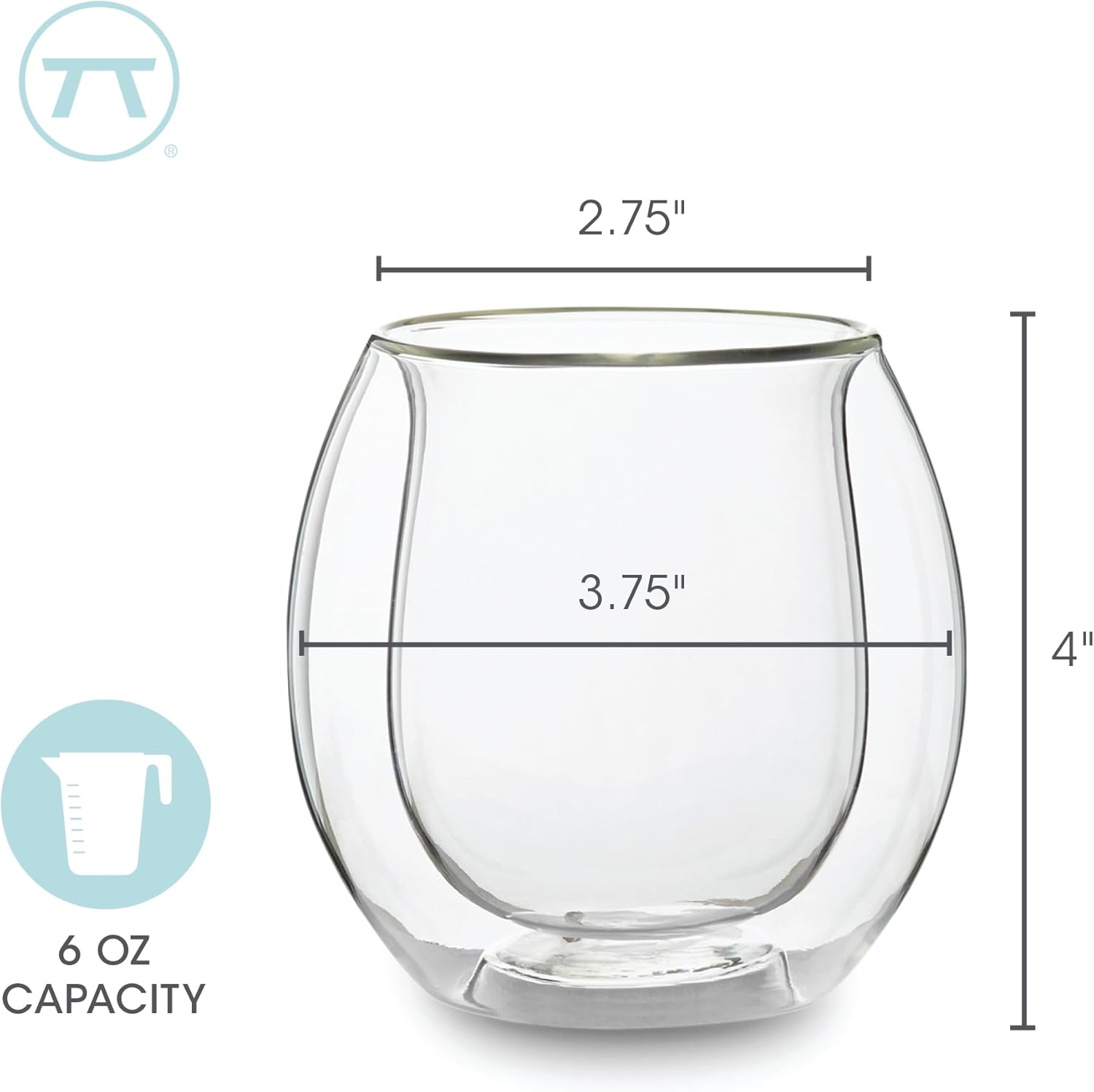 Outset Double Wall Whiskey Glasses Set of 2 – Borosilicate Glass