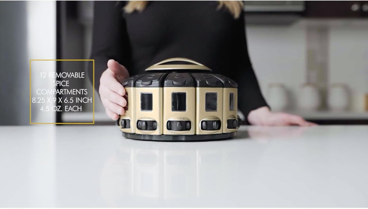 KitchenArt Satin Select-A-Spice Auto-Measure Spice Carousel