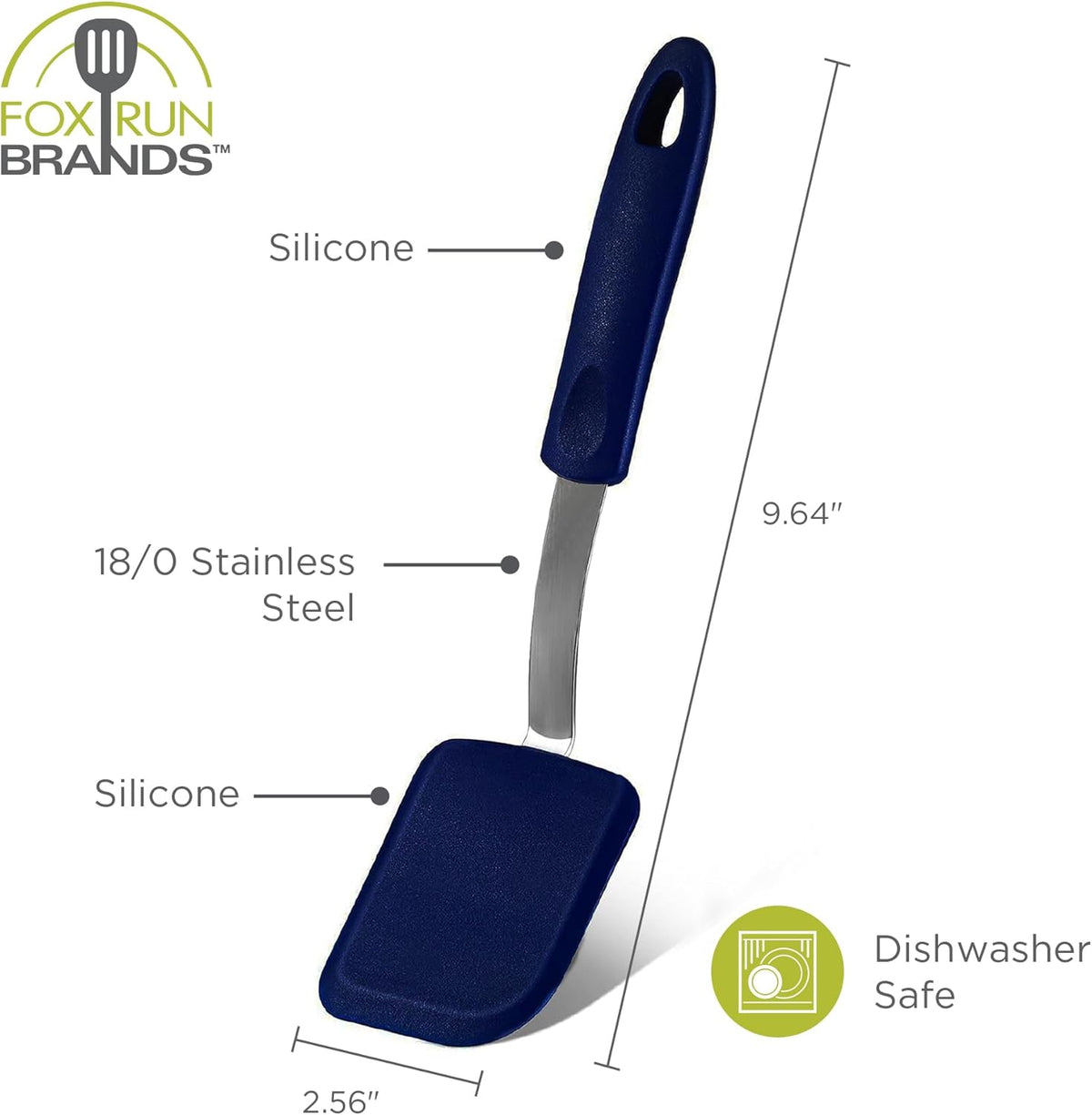 Fox Run Small Silicone Spatula – Navy Blue