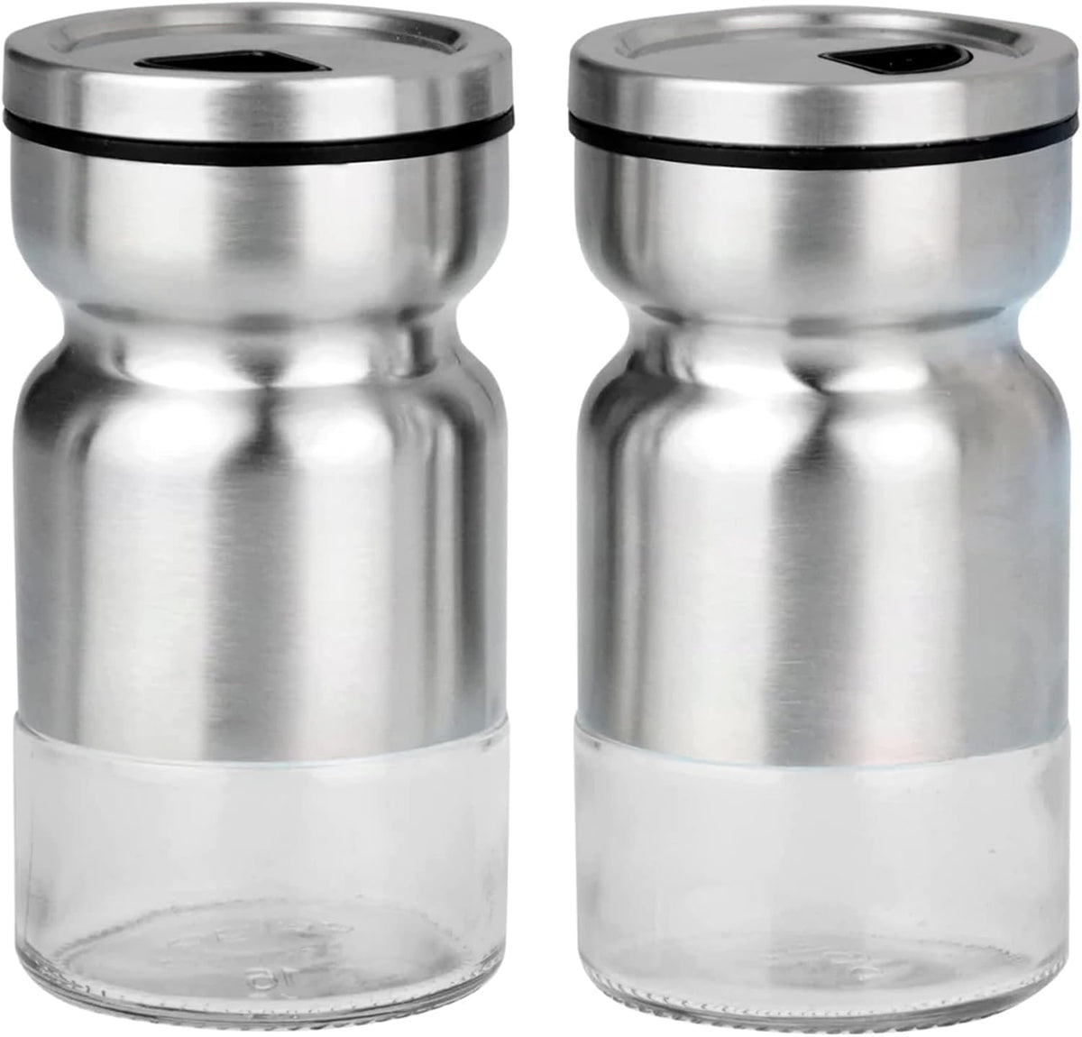 Cuisinox Salt and Pepper Shaker Set in Satin Stainless Steel – 7 x 10cm by Kitchen Niche