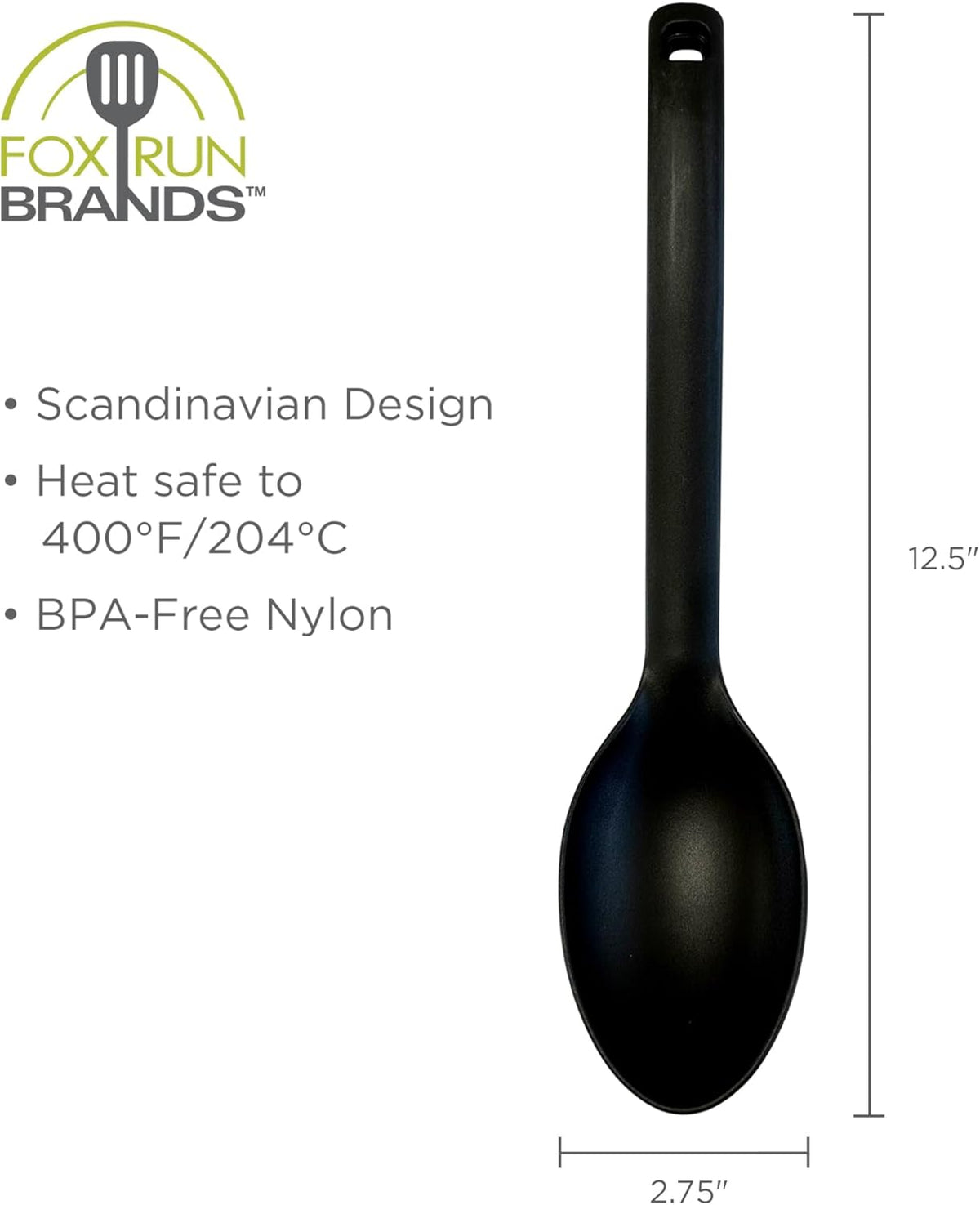 Fox Run Black Nylon Kitchen Spoon